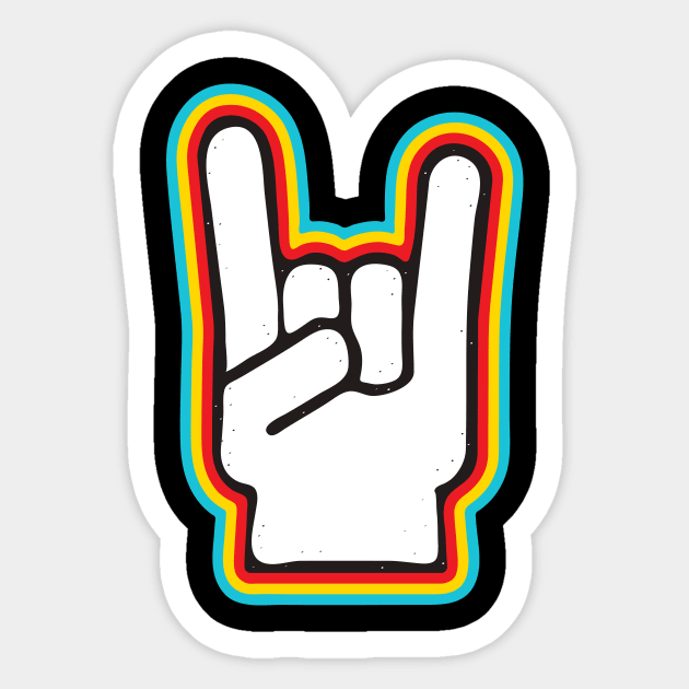 Rock On Sticker by Marina BH